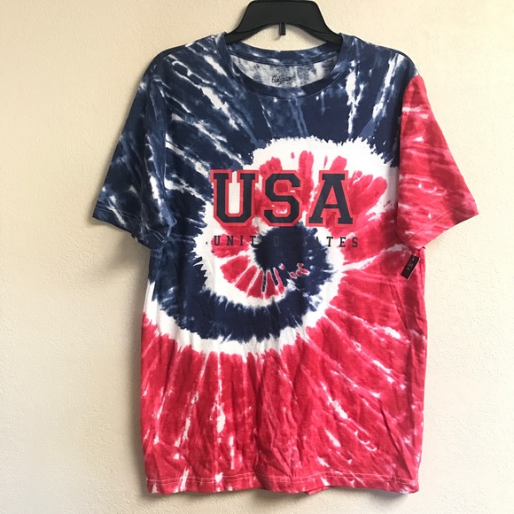 City Streets Other - Red White and Blue Tie Dye USA Tee